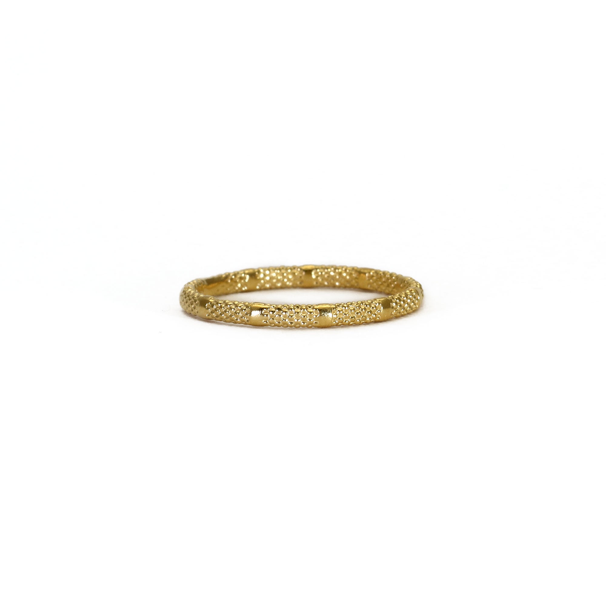 Fracture Yellow Gold Stripe Ring