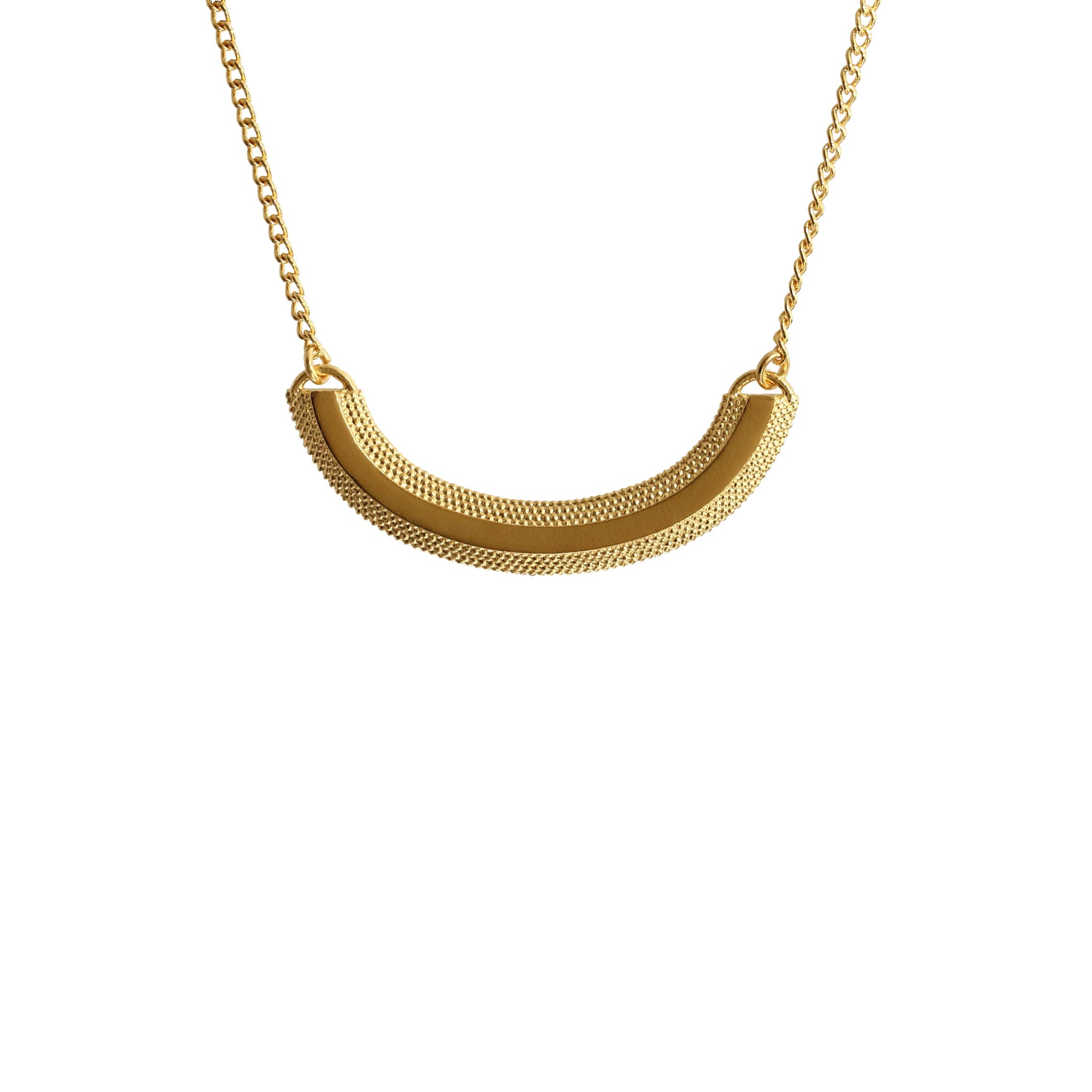Magma Yellow Gold Curve Necklace