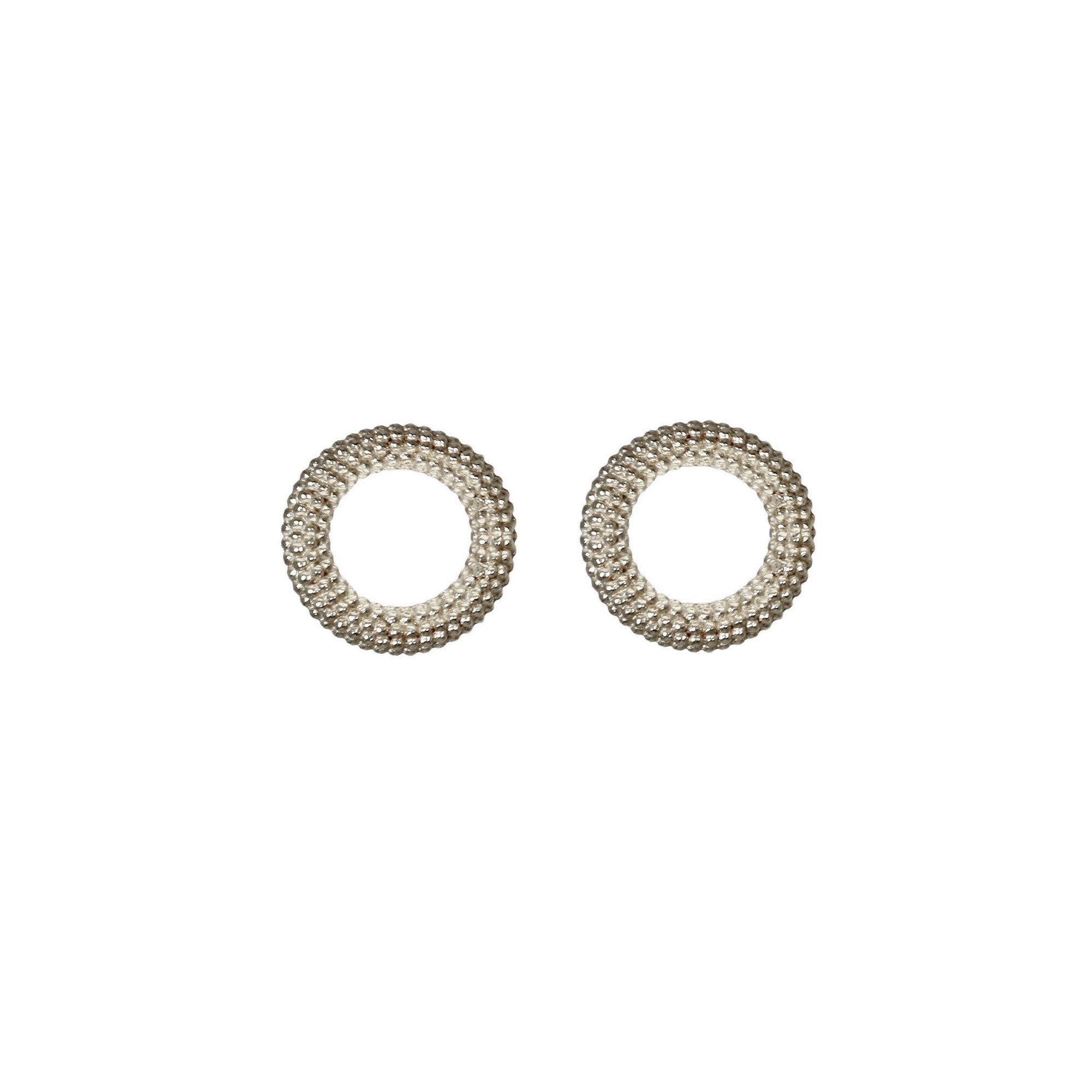 Tyro Silver circle Stud Earrings