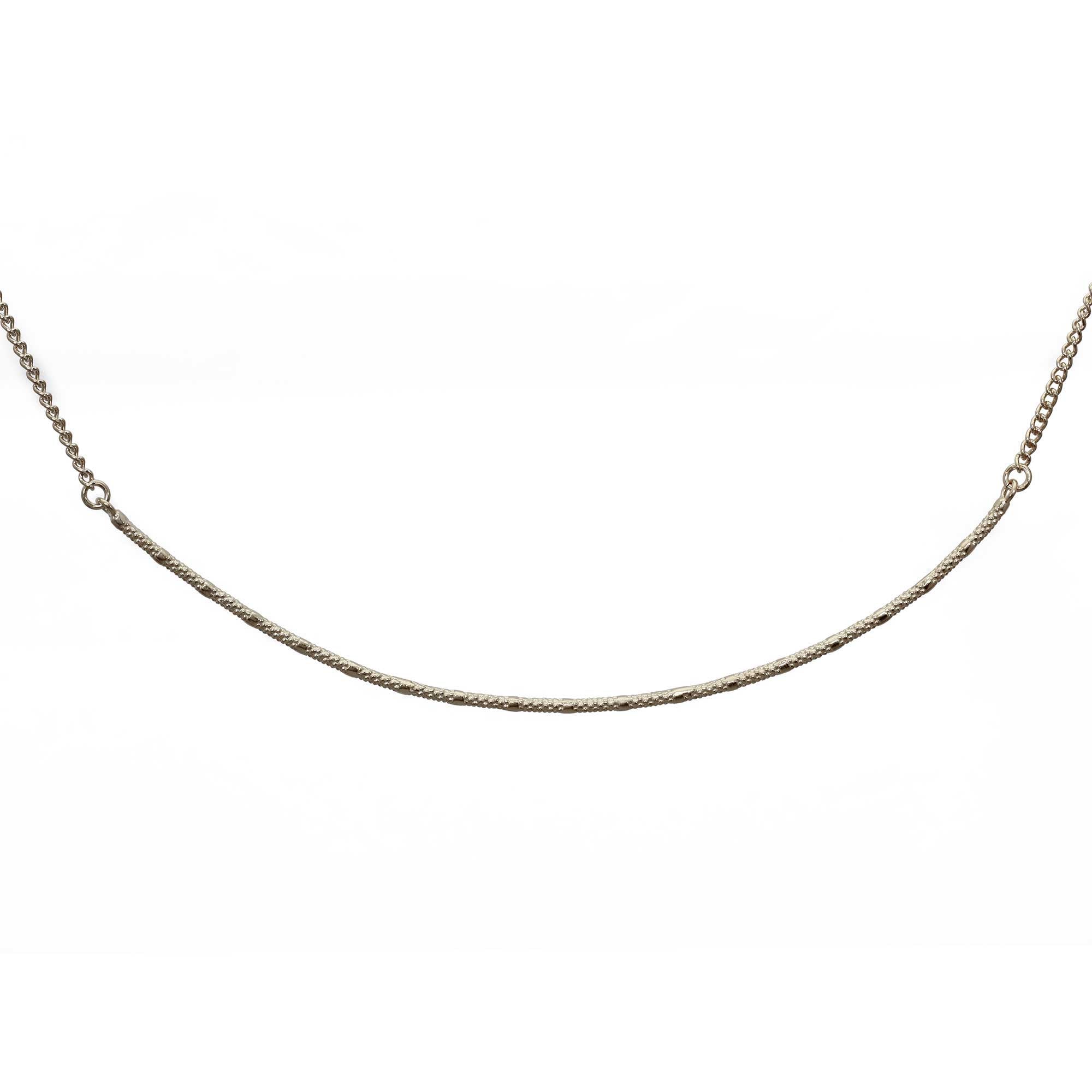 Fracture textured Sterling Silver Choker Necklace