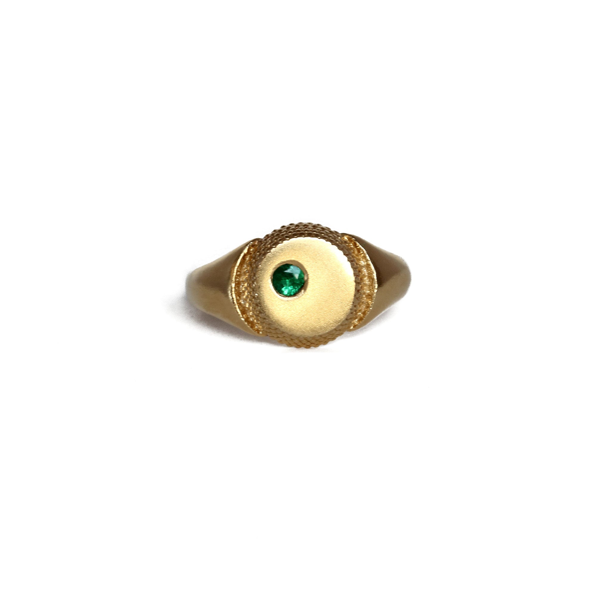 Emerald Paragon Signet Ring