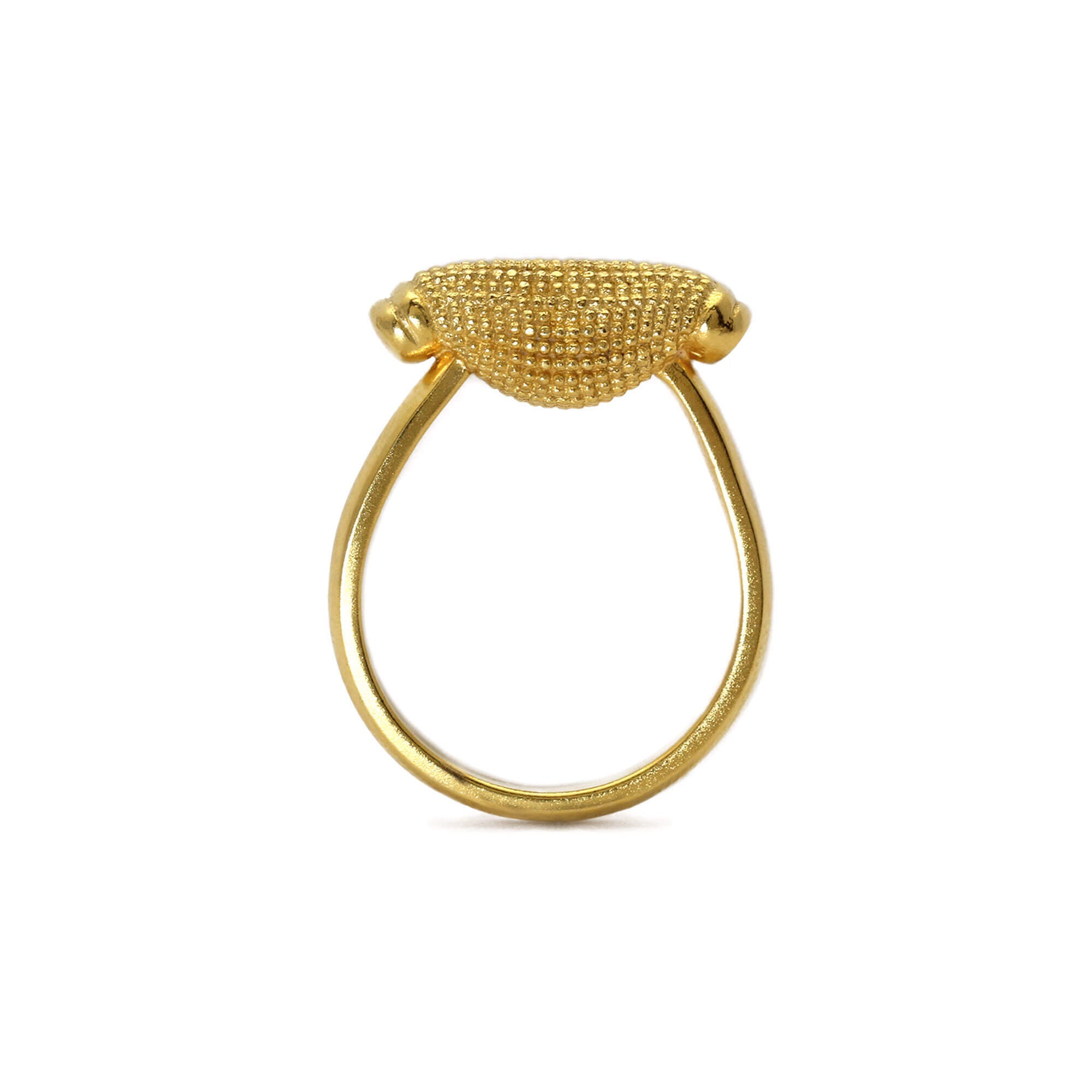 Maxilla Pod Nugget Ring in yellow gold