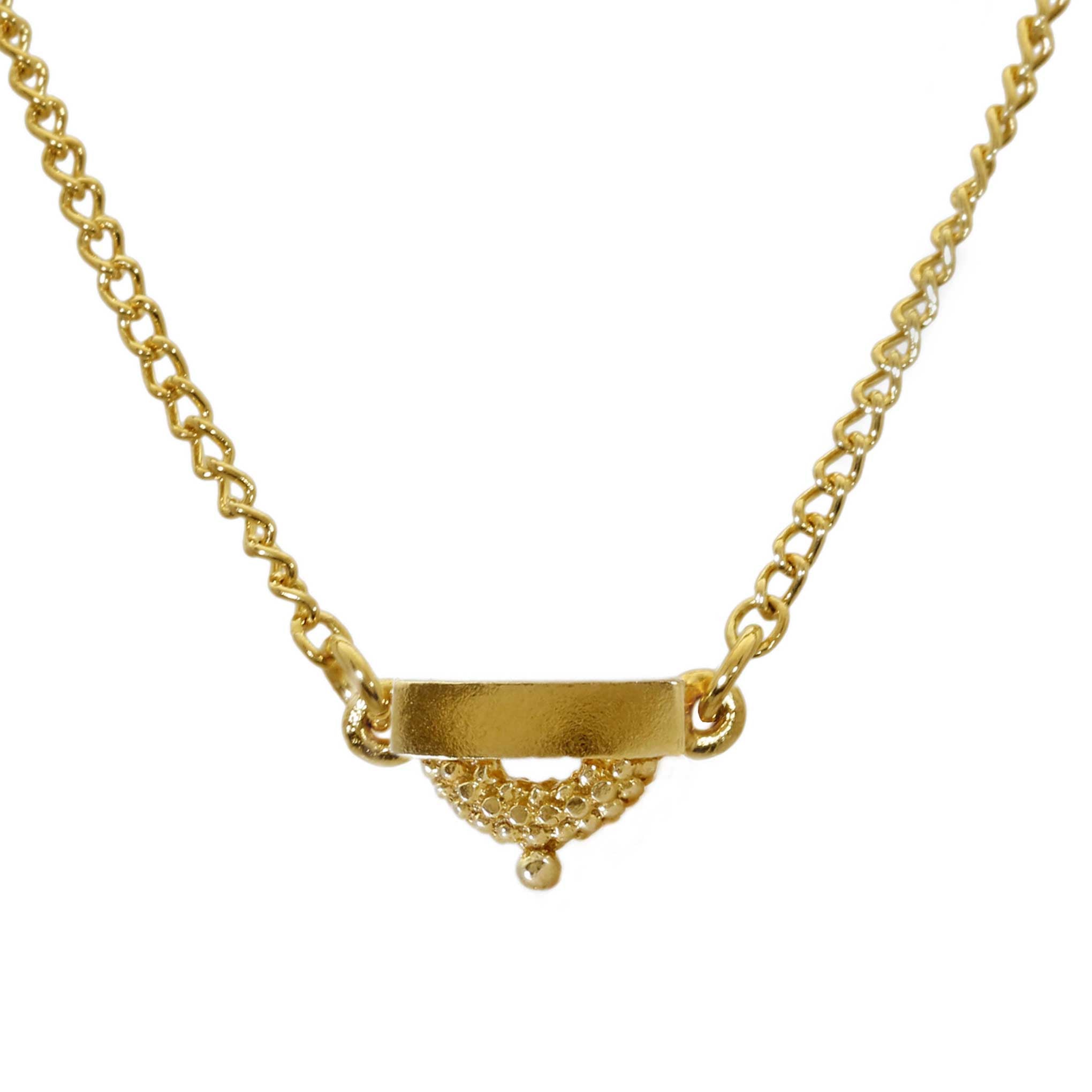 Pectus Minimal Necklace in yellow gold