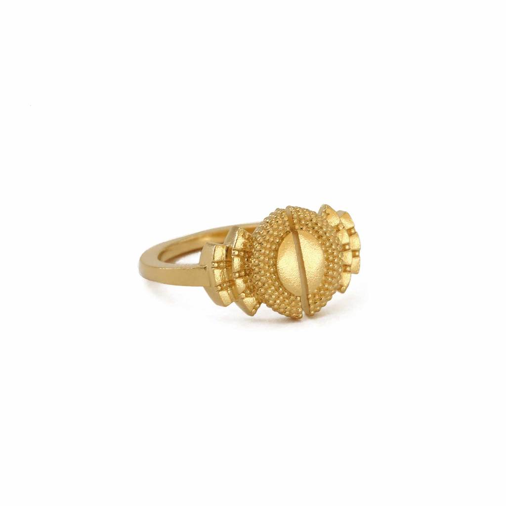 Side shot of Ruptus Yellow Gold Open Ring