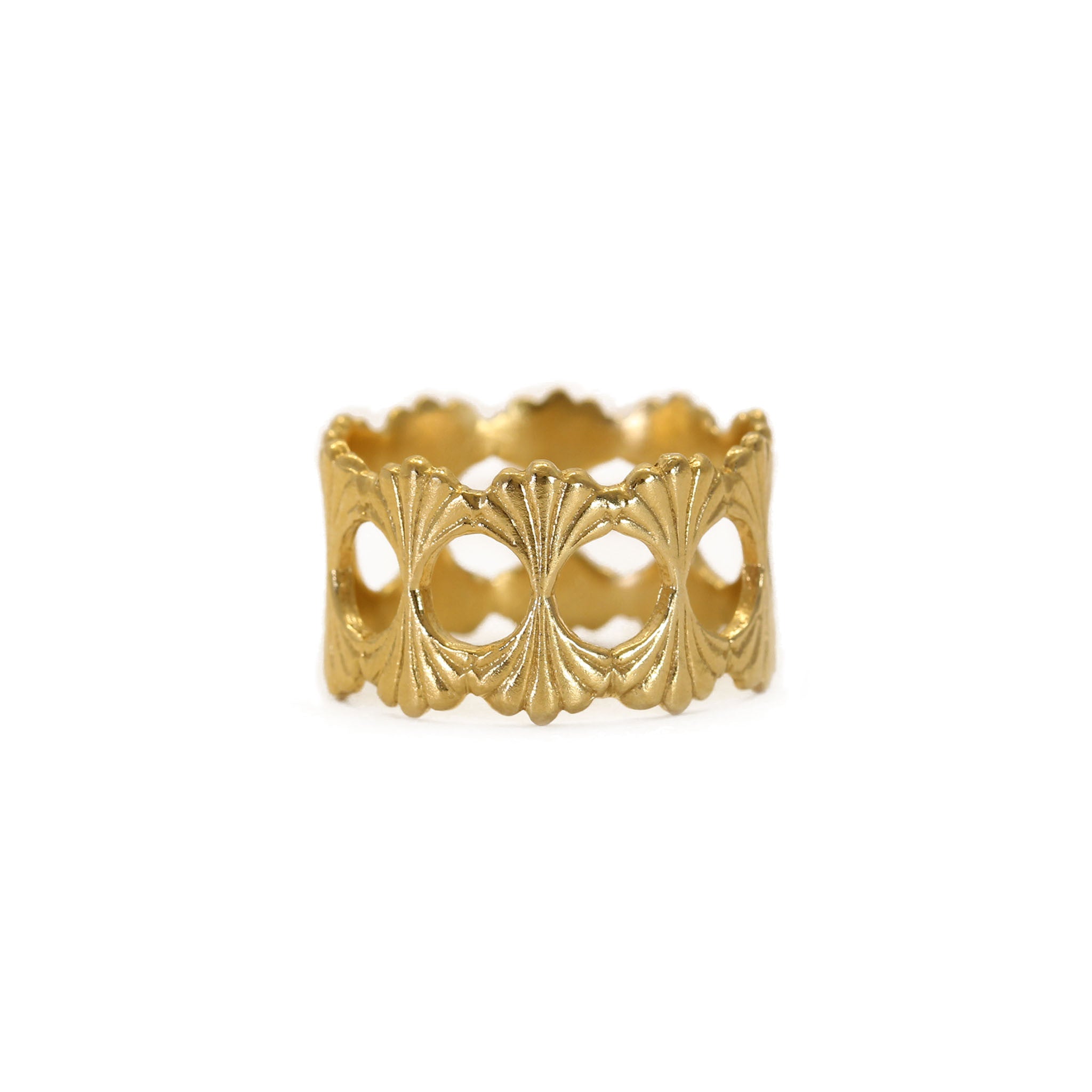 Temple Filigree Ring in yellow gold