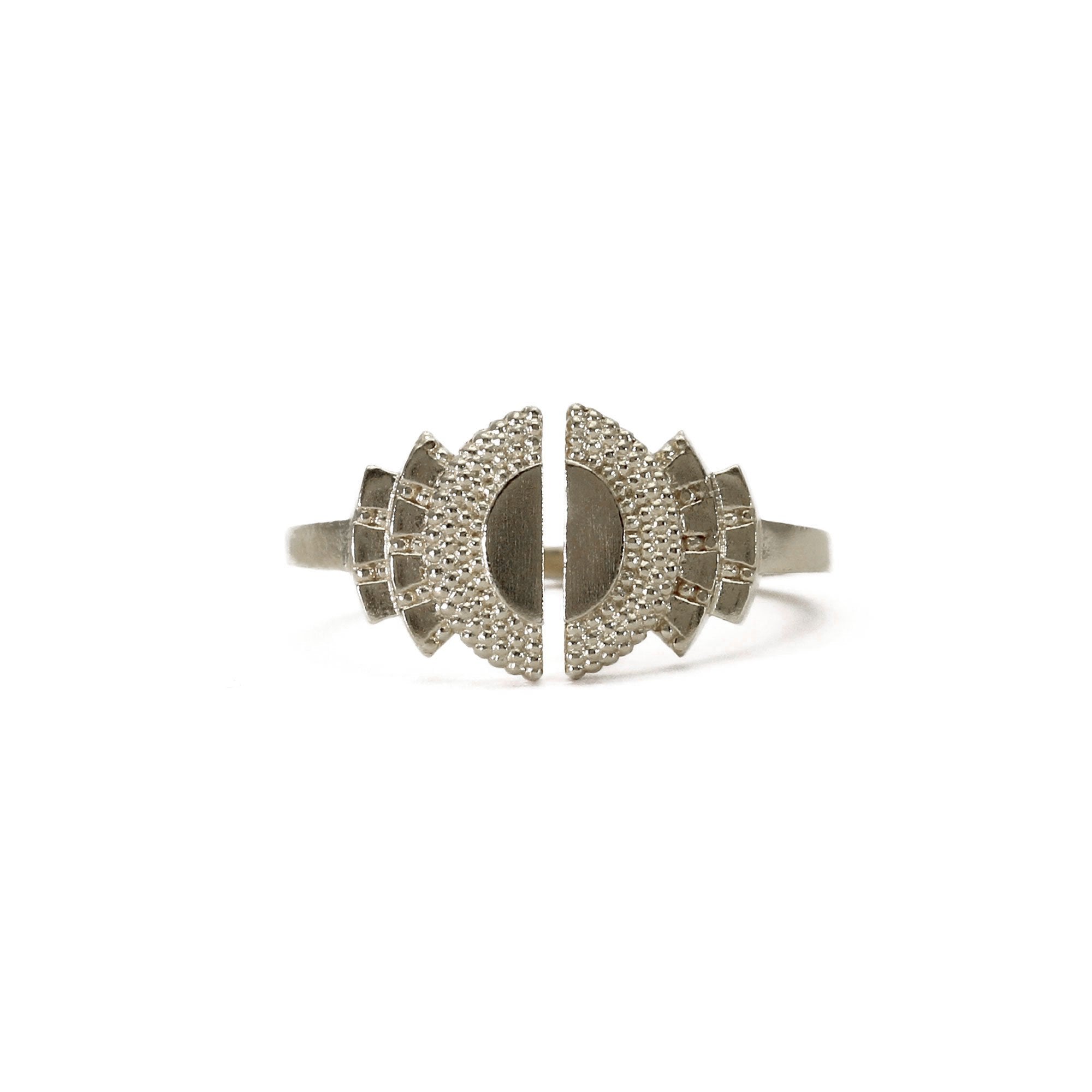Sterling silver open statement ring