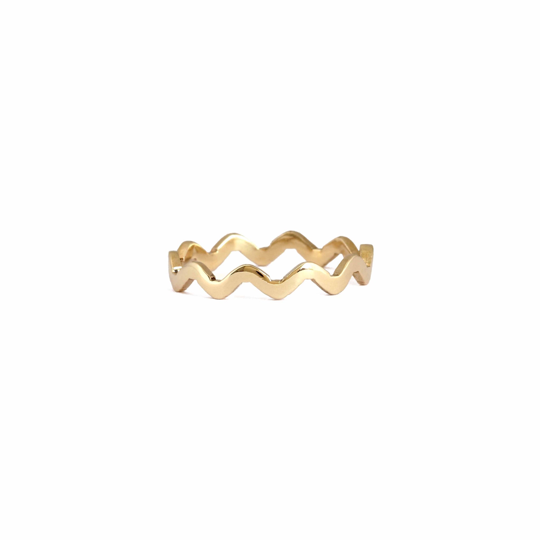 Solid gold stackable ring