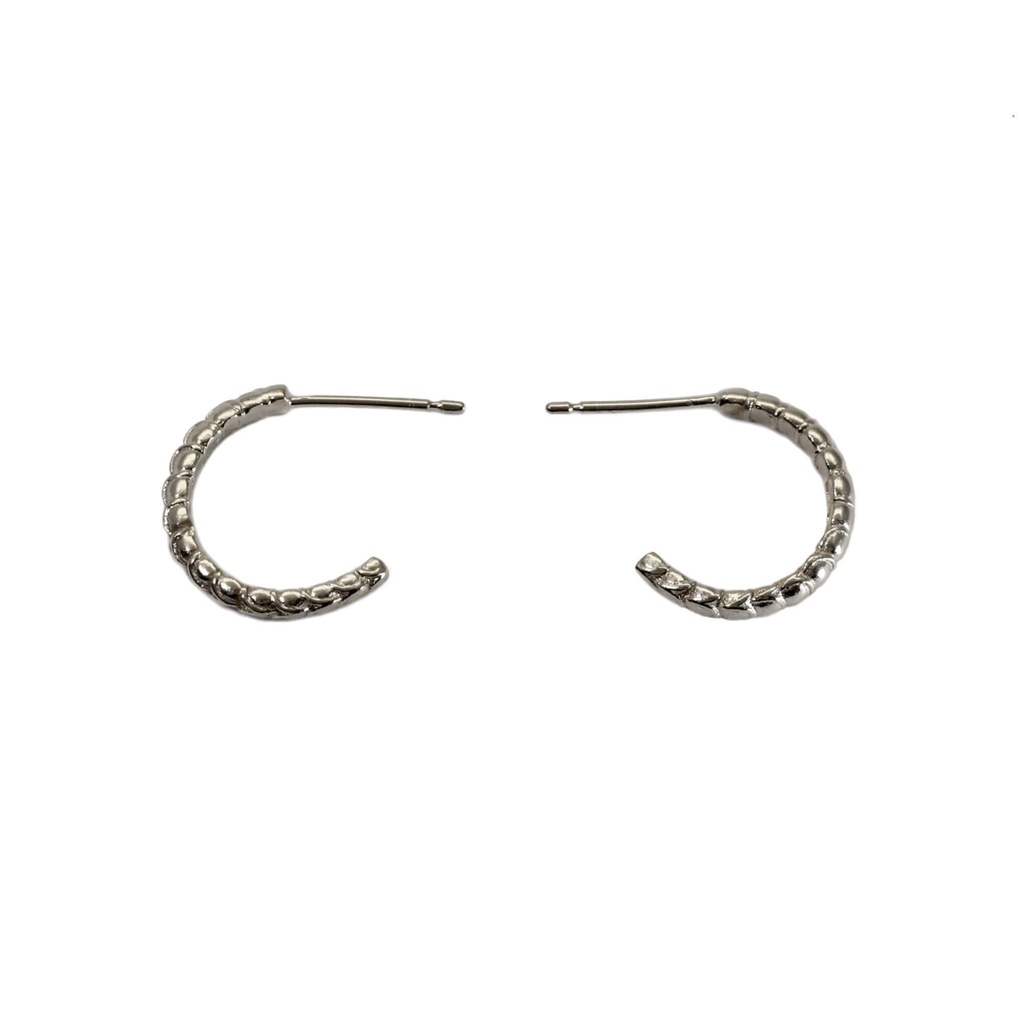 Arthropod Sterling Silver Organic Hoop Earrings