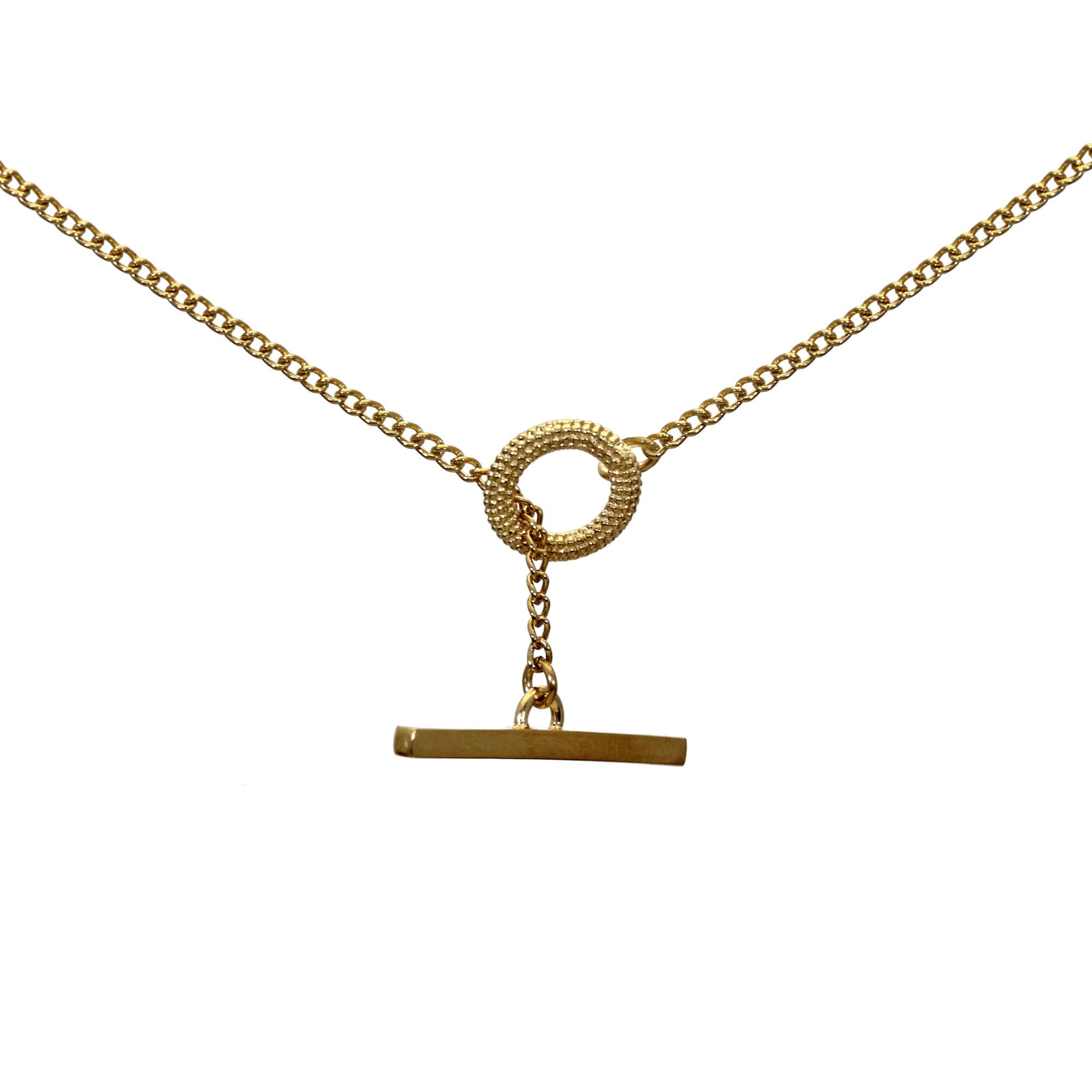 Tyro Silver Gold T Bar Necklace Rosie Kent Jewellery