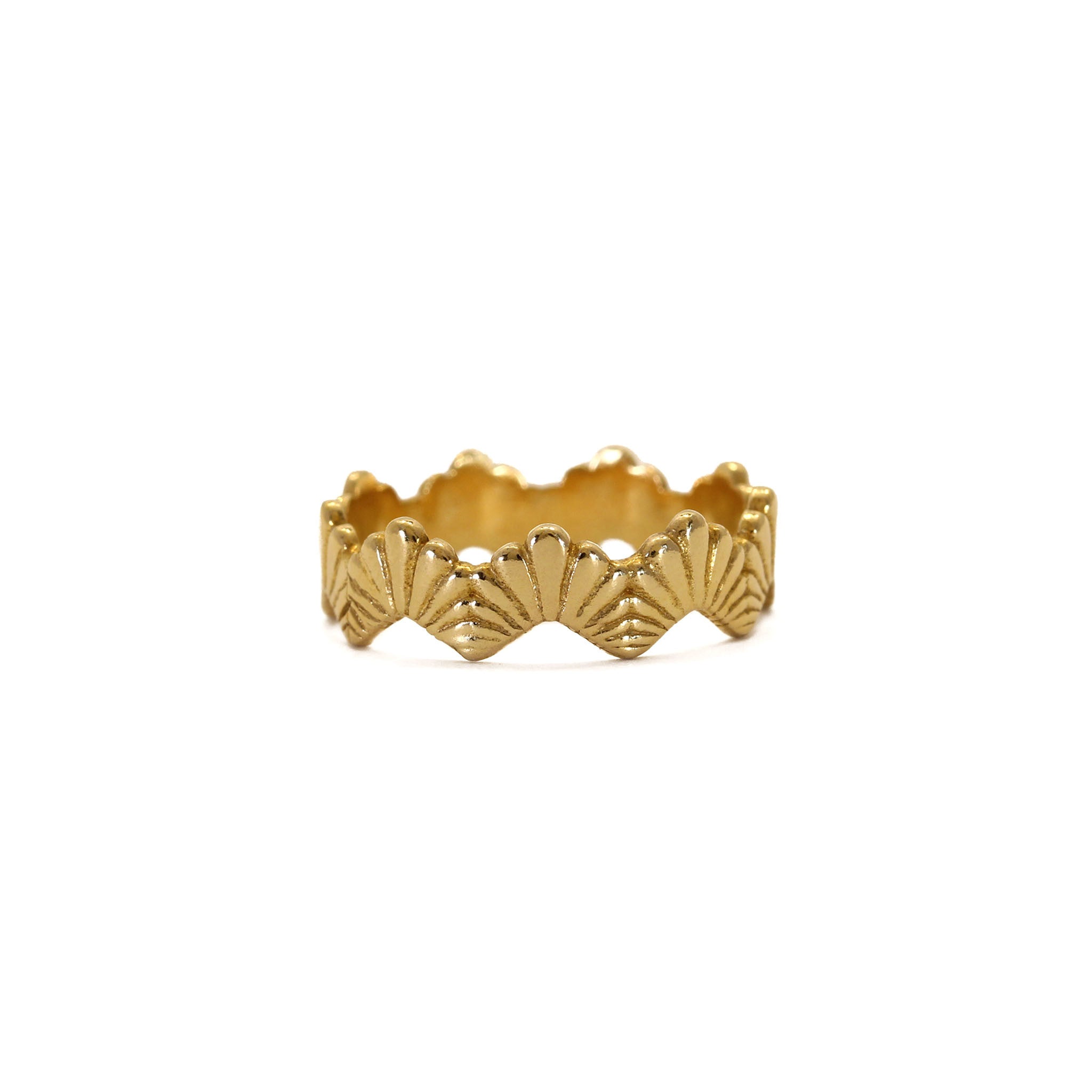 Loggia Shell Ring in yellow gold