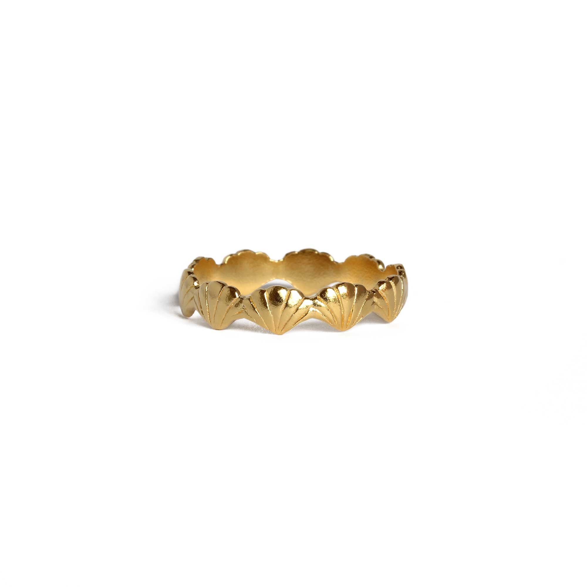 Tiny Shell Yellow Gold Ring